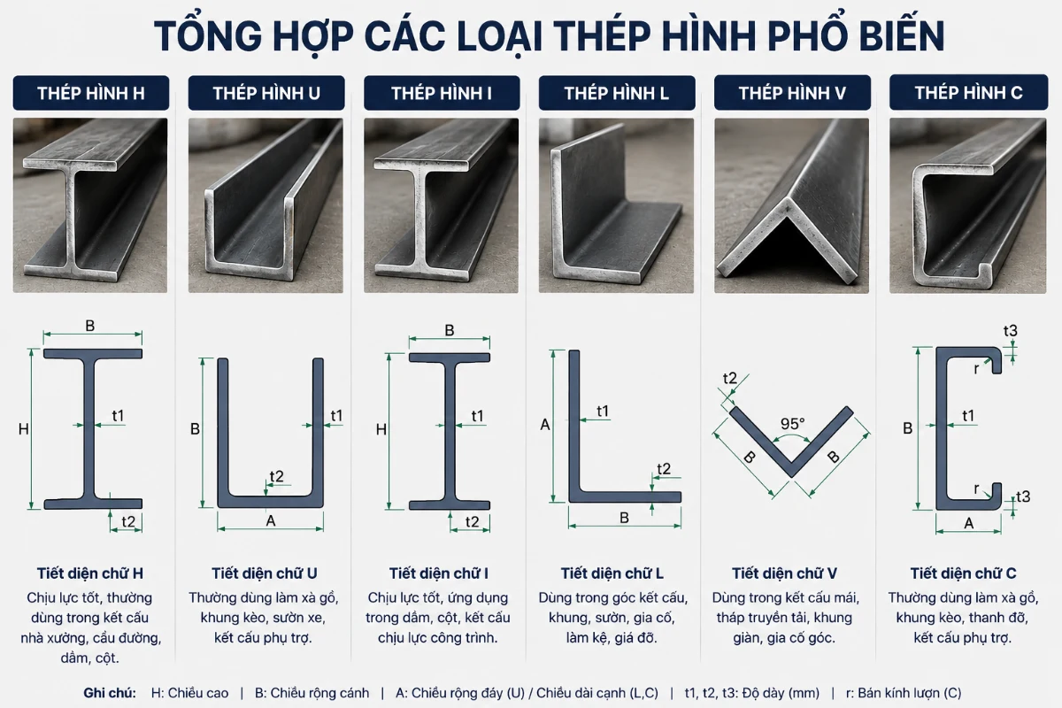 Th&eacute;p h&igrave;nh H , U ,I ,L , V